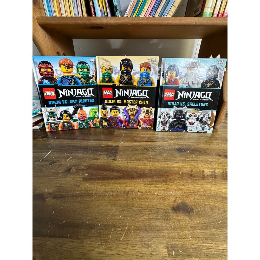 LEGO Ninjago Masters of Spinjitzu DK Book Bundle Sky Pirates Chen Skeletons